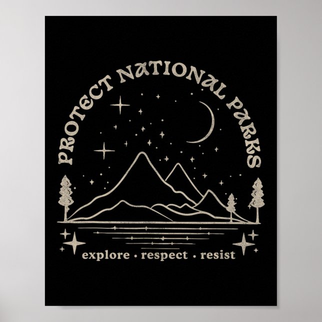 Affiche Résistez Protégez nos parcs nationaux Graphique An (Devant)