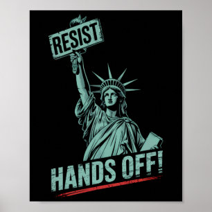 Affiche Résistez – protestez Ne touchez pas à la statue de