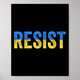Affiche Résistez Soutenez l'Ukraine avec l'Ukraine Protest