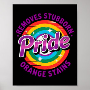 Affiche Résistez Trump Enlevez les Taches Orange Tenaces F