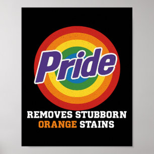 Affiche Résistez Trump Enlevez Taches Orange Tenaces Fiert