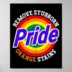 Affiche Résistez Trump Enlevez Taches Orange Tenaces Fiert