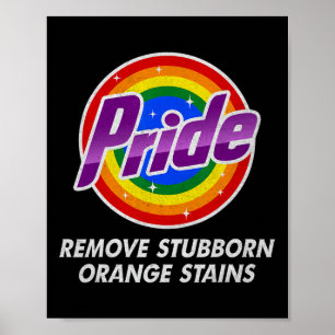 Affiche Résistez Trump Enlevez Taches Orange Tenaces Fiert