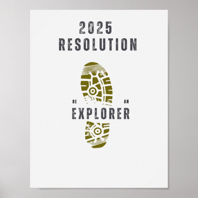 Affiche Résolution Travel 2025 être un mur d'art explorate (Devant)