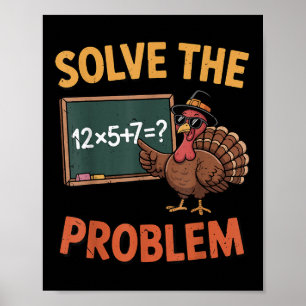 Affiche Résoudre le problème 67 Mème Dinde Prof de maths q