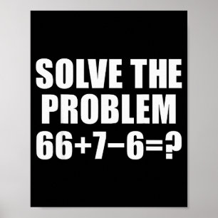 Affiche Résoudre le problème 67 Meme Six Seven Elementary