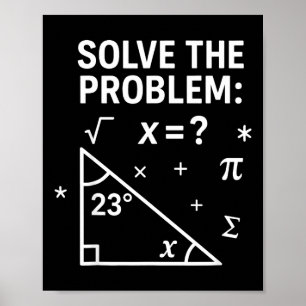 Affiche Résoudre le problème drôle de maths 67 mème enseig