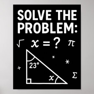 Affiche Résoudre le problème Faire le calcul 67 Mème Drôle