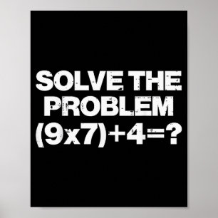 Affiche Résoudre le problème Math 67 Mème 6 7 Costume Enfa