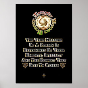 Affiche Respect de l'intégrité honnêteté MXT