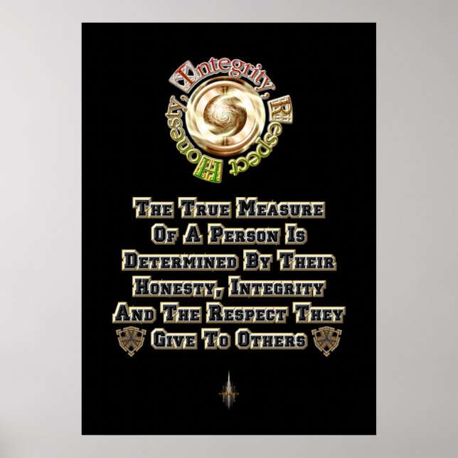 Affiche Respect de l'intégrité honnêteté MXT (Devant)