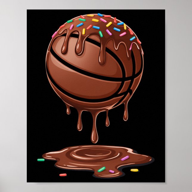 Affiche Respect The Drip Sketll Paillettes Crème au Chocol (Devant)