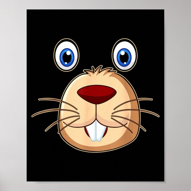 Affiche Respect The Groundhog Day Funny Groundhog Face  (Devant)