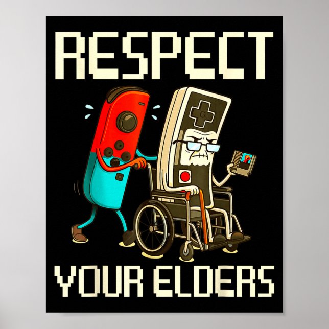 Affiche Respect Your Elders Gaming Clic  (Devant)