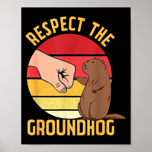 Affiche Respecter la chemise de marmotte drôle de terrain 