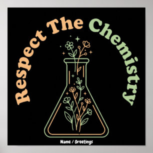 Affiche Respecter La Chimie Rétro Botanique Science