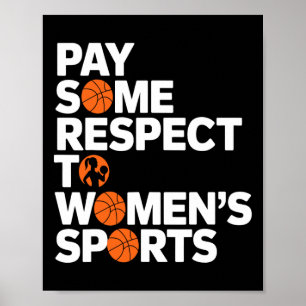 Affiche Respecter le sport féminin Citation Sketll inspira