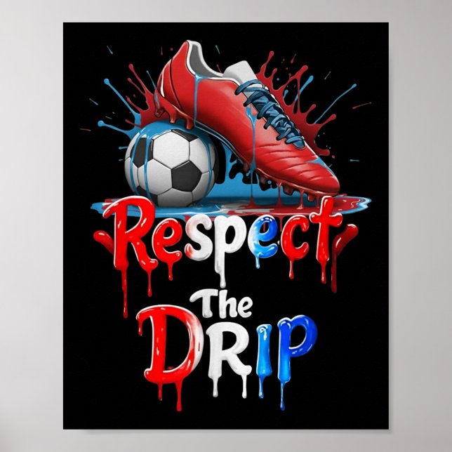 Affiche Respecter le style de rue du graffiti de football  (Devant)