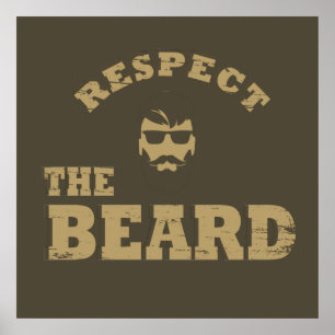 Affiche Respectez la barbe drôles de citations barbus