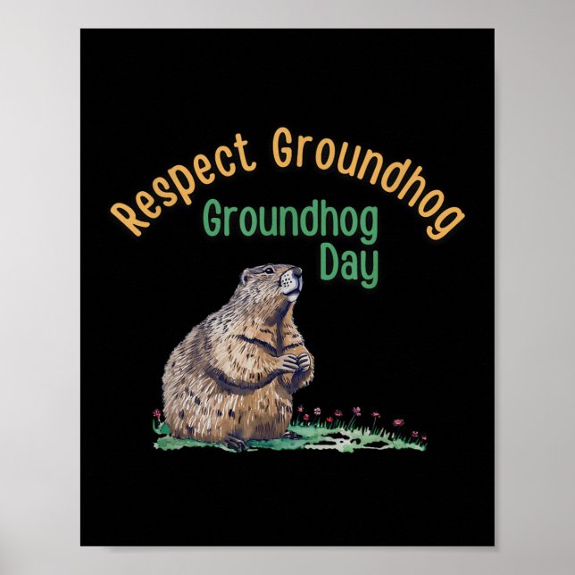 Affiche Respectez la chemise à marmotte _ Jour de marmotte (Devant)