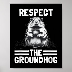 Affiche Respectez La Marmotte De Terre Fête La Journée De