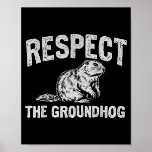 Affiche Respectez la photo de marmotte de marmotte de la t