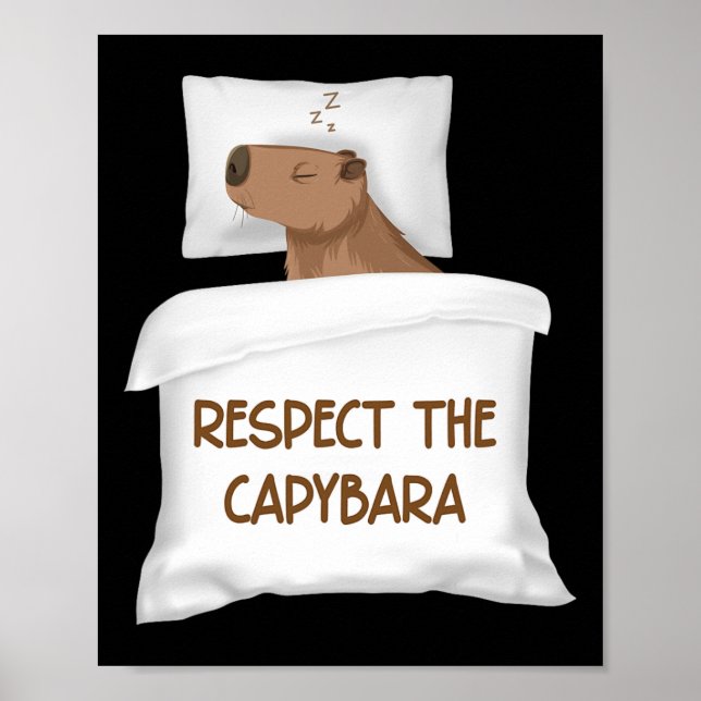 Affiche Respectez Le Capybara Official Sleep Nightgown Sle (Devant)