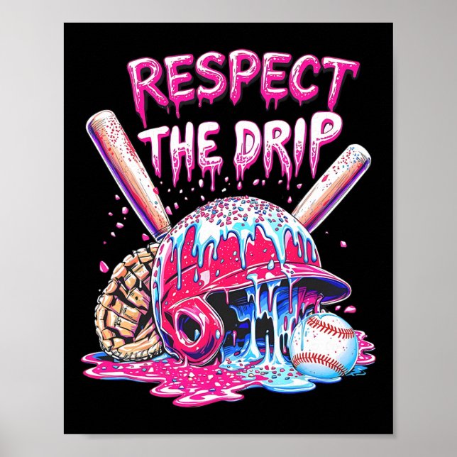 Affiche Respectez le goutte Bysebyll Home Plate Crème Glac (Devant)