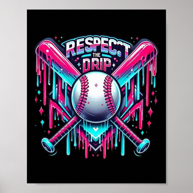 Affiche Respectez le goutte Bysebyll Home Plate Crème Glac (Devant)