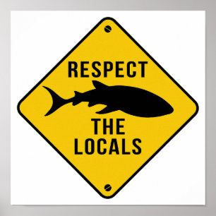 Affiche Respectez Le Requin De Baleine Locaux - Signal D'A