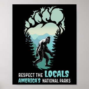 Affiche Respectez les autochtones Bigfoot Sasquatch Parc n