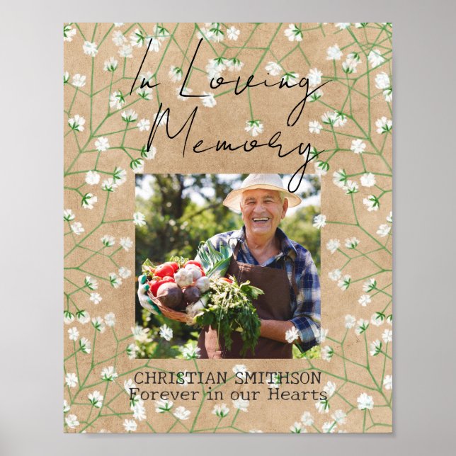 Affiche Respiration de bébé Bohème Rustique Dans un mariag (Devant)