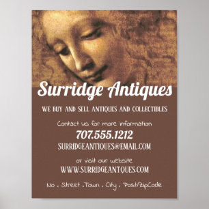 Affiche Responsable d'une femme, Leonardo Da Vinci, Antiqu