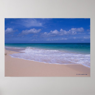 Affiche Ressacs écumant sur la plage sablonneuse