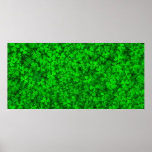 Affiche Ressort shamrock vert feuille