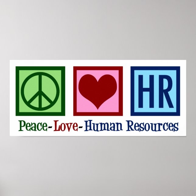 Affiche Ressources humaines Peace Love HR (Devant)