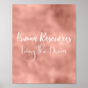 Affiche Ressources humaines Vivre le rêve RH Cubicle Signe