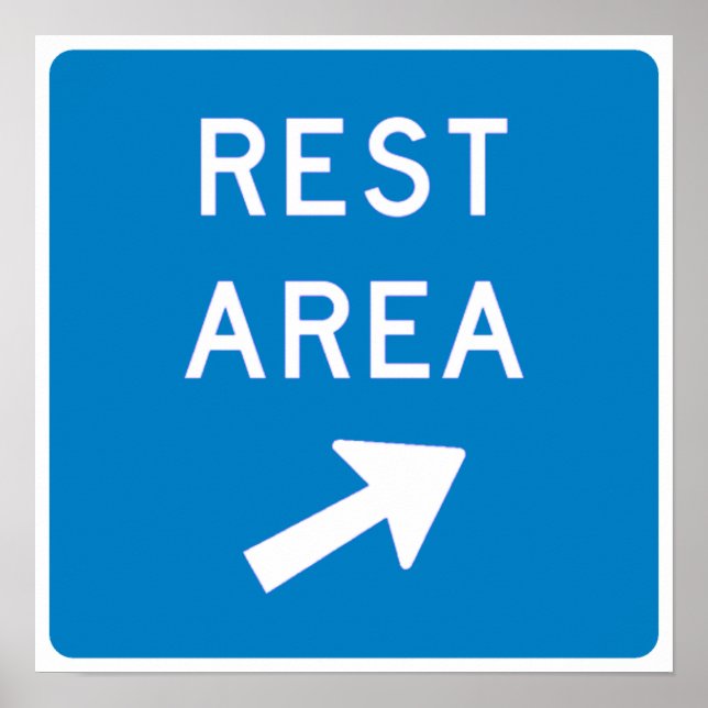 Affiche Rest Area Highway Sign (Devant)