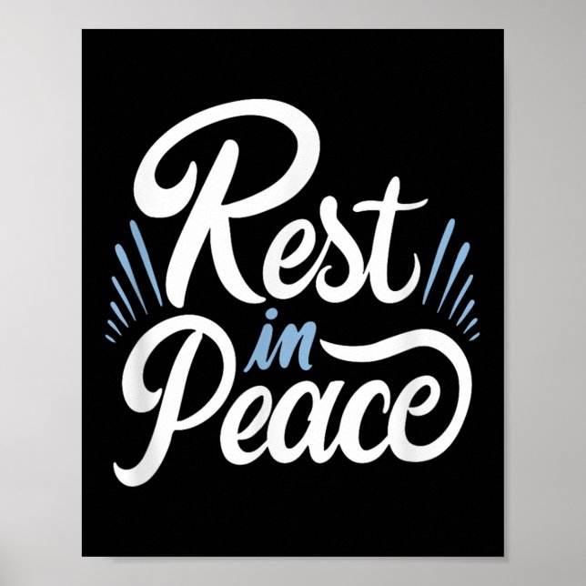 Affiche Rest In Peace Humor And Motivation To Keep Pushing (Devant)