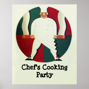 Affiche RESTAURANT CUISINE DE CHEF PARTIE Culinaire