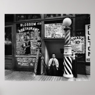 Affiche Restaurant de fleur, 103 Bowery, 1935
