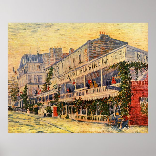 Affiche Restaurant de la Sirene van Gogh (Devant)