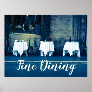 Affiche Restaurant gastronomique pour gourmets et gourmets