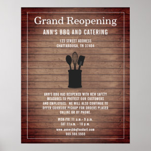 Affiche Restaurant Grand Réouverture Couverture Couverture