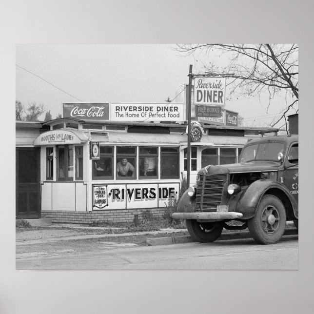 Affiche Restaurant Riverside, 1941 (Devant)