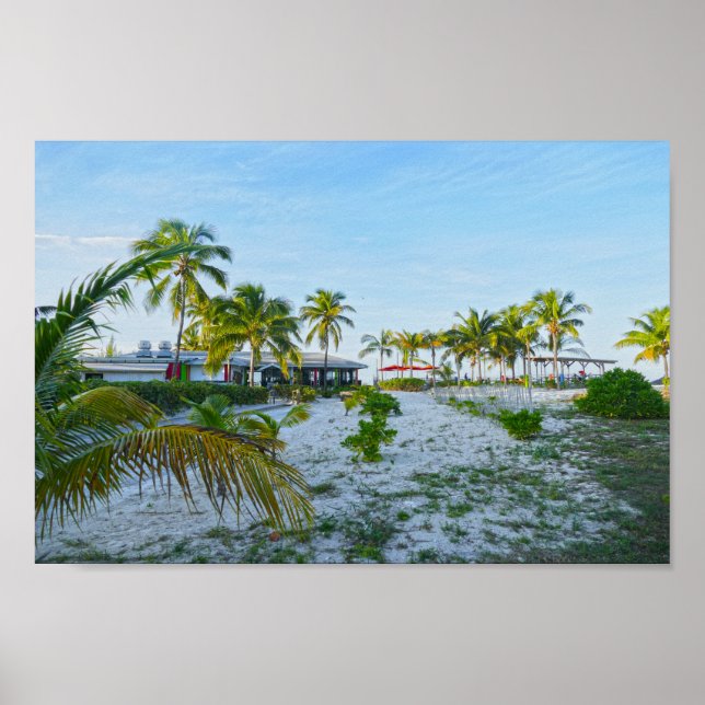 Affiche Restaurant tropical aux Bahamas (Devant)