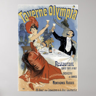 Affiche Restaurant vintage