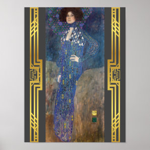 Affiche Restauration de Klimt Emilie Floge Art Nouveau Pei