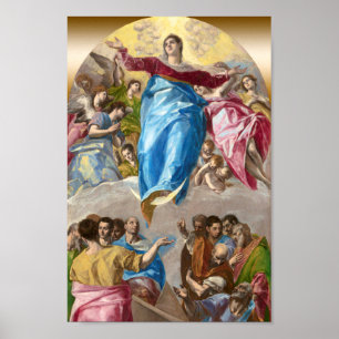 Affiche Restauré El Greco Assomption de l'autel vierge