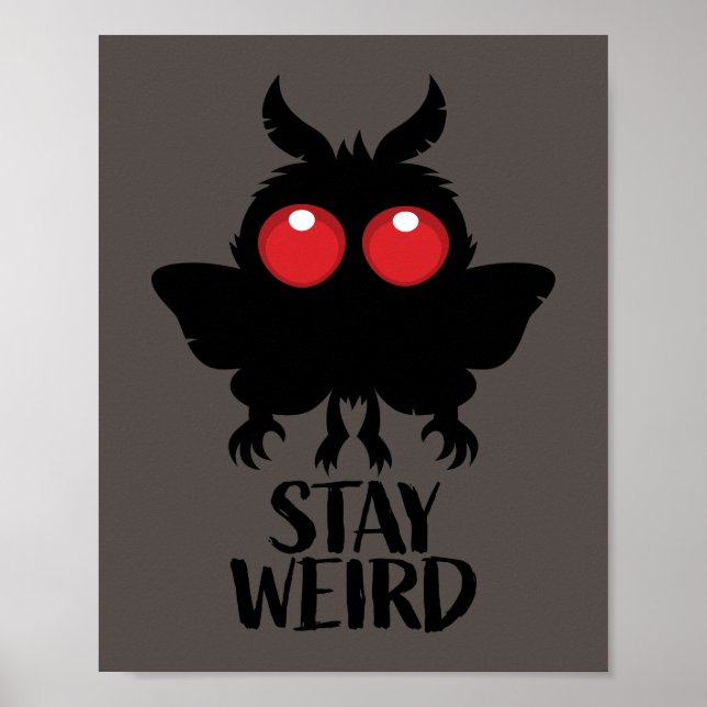 Affiche Reste Bizarre Mignon Cryptide Mothman Créature Lég (Devant)